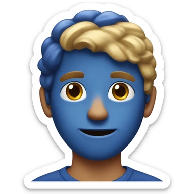 A guy as a blueberry  sticker