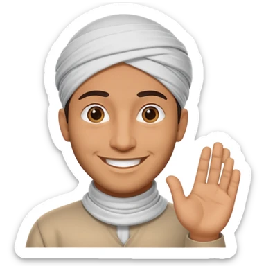 Muslim man greeting sticker