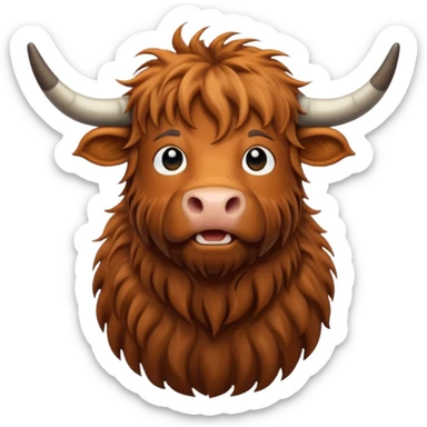 highland cow  sticker