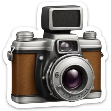 create a vintage photocamera sticker