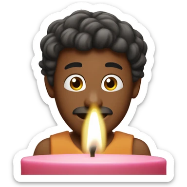 three wick candle sticker