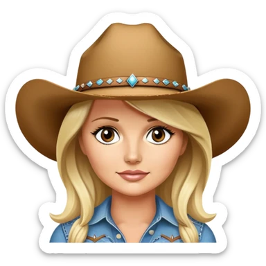 Miranda lambert in a cowgirl hat  sticker