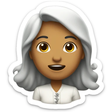 una carita linda sacando la lengua de manera de burla sticker