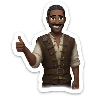 gerald from rivia person of the witcher give a thumbs up with hands sticker