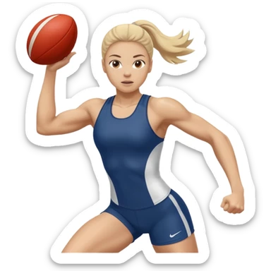 track and field throwing event female  sticker