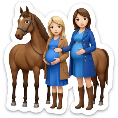 maternity with horse sticker
