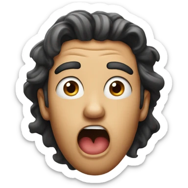 Stunned with a hand on the mouth  sticker