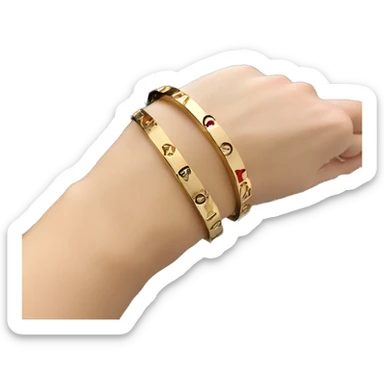 cartier love bracelet gold sticker