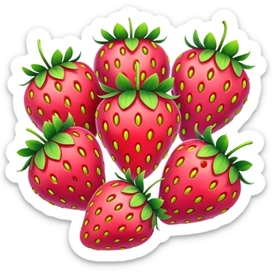 rainbow strawberries sticker