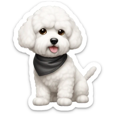 Bichon maltés fumando en pipa sticker