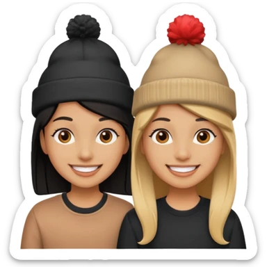 a framed photo of 2 friends in a theme park sticker