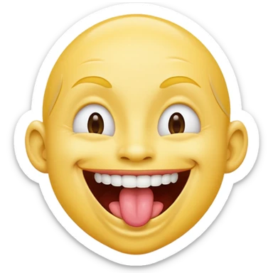 aku mau emoji orang ketawa sambil menjulurkan lidah sticker