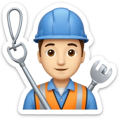 mach mir einen bauarbeiter sticker