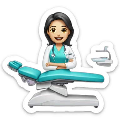 dentista mujer sticker