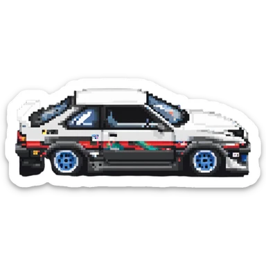 Toyota AE86 drift car sticker