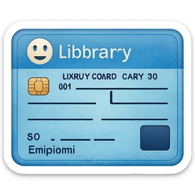 Library card
 sticker