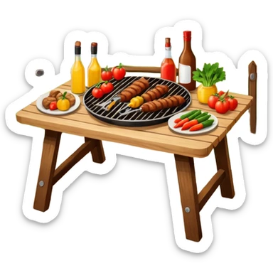 BBQ table sticker