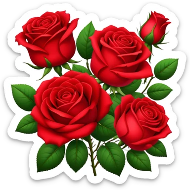 Red roses sticker