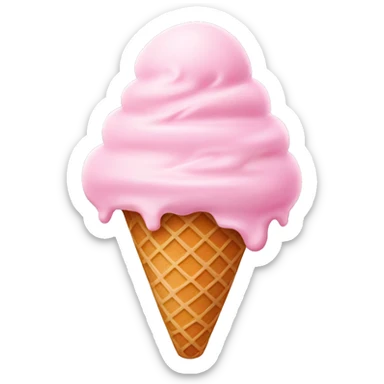 pastel pink ice cream sticker
