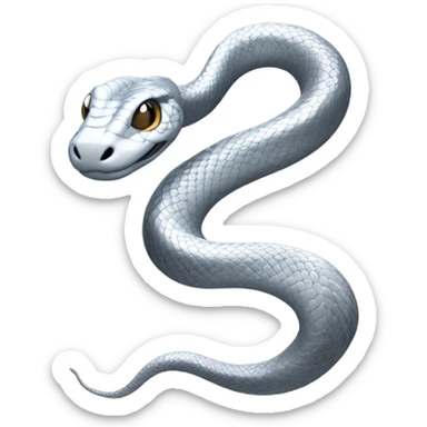 Silver snake sticker