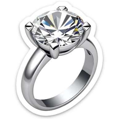 glitter white diamond married ring sticker