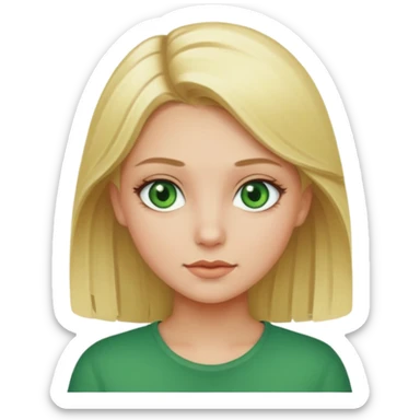Girl blonde Green eyes sticker
