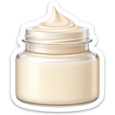 Moisturizer cream jar with lotion sticker