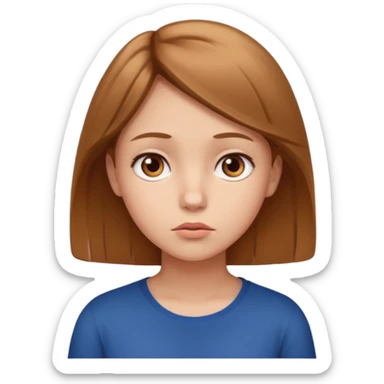 Girl, Questioning face, thinking sticker
