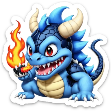 Bowser-Toothless-Stitch-Venom-fusion sticker