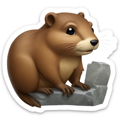 beaver with slabs sticker