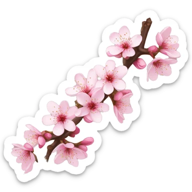 Cherry blossom flower sticker