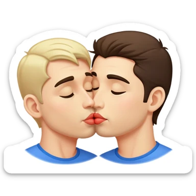 Dos hombres besándose  sticker