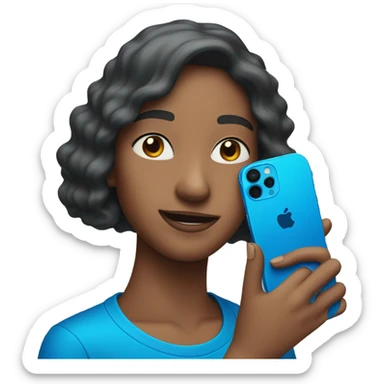 IPhone 13 blue  sticker