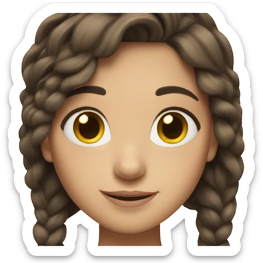 brunette pixie cut rapunzel  sticker