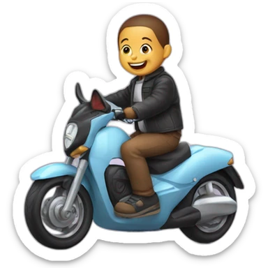 Bébé rides kitten Ride penguin sticker