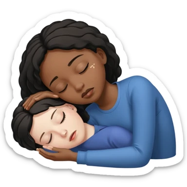 Fainting black girl sticker