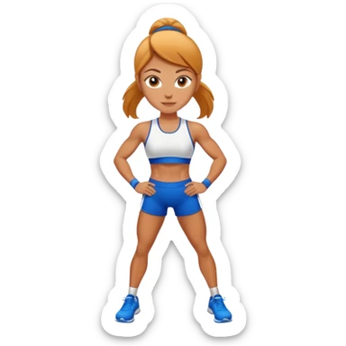 female athlete standing sticker