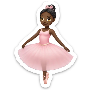 Black girl as a ballerina sticker