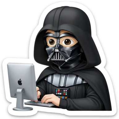 Darth Vader as a hacker sticker
