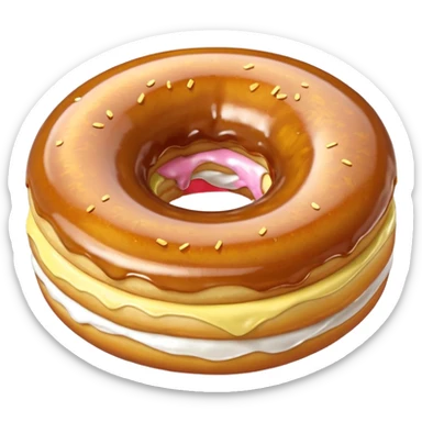 maple bar rectangular donut sticker