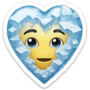 Heart ice sticker