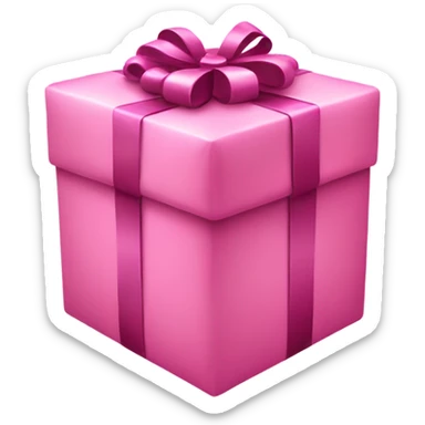 Pink Christmas present sticker