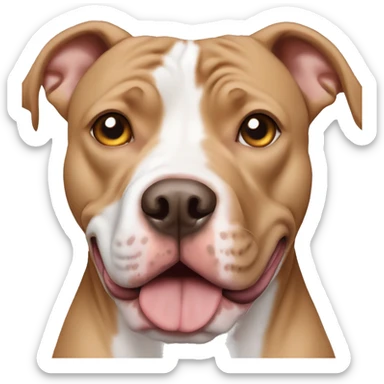 light brown pitbull with heterochromia sticker