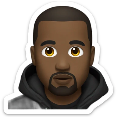 kanye west in black jacket sticker