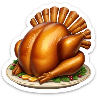 Christmas turkey sticker