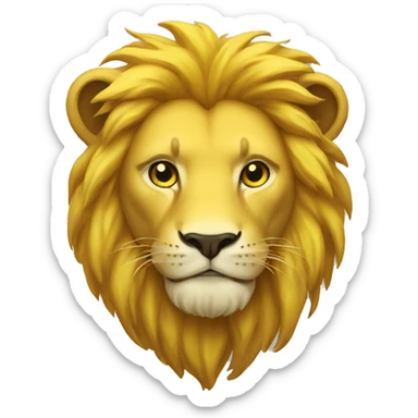 Yellow lion sticker