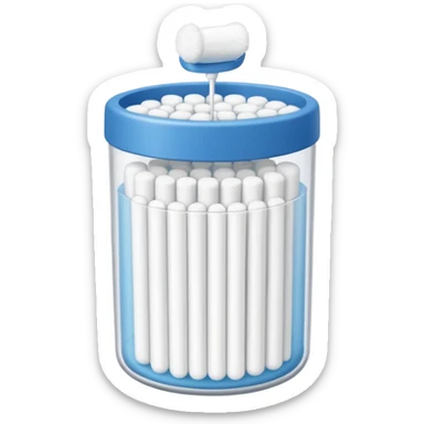 Fully packed container with Cotton swabs sticker