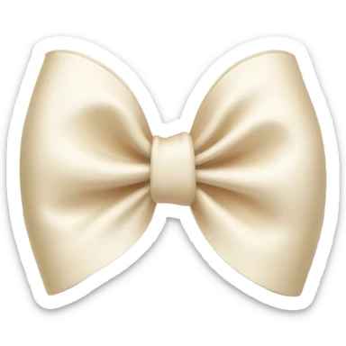 Cream bow sticker