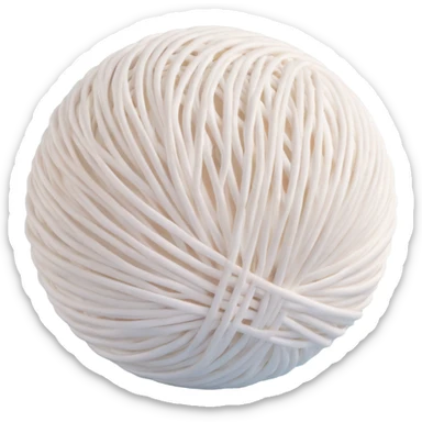 single serving pişmaniye, cottony ball shape, visible fine threads, soft texture sticker