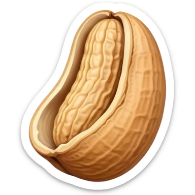 cartoon peanut with shell sticker